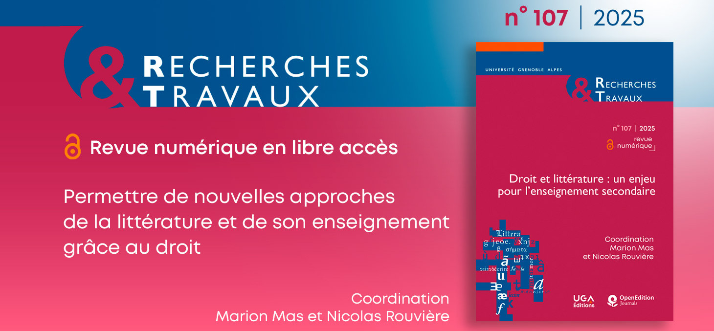Droit et littérature : un enjeu pour l’enseignement secondaire ?