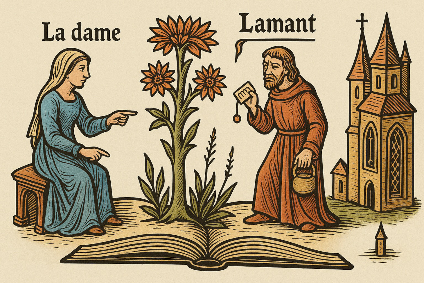Illustration d'un poème lyrique