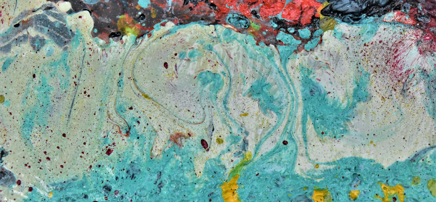 Une peinture abstraite colorée
