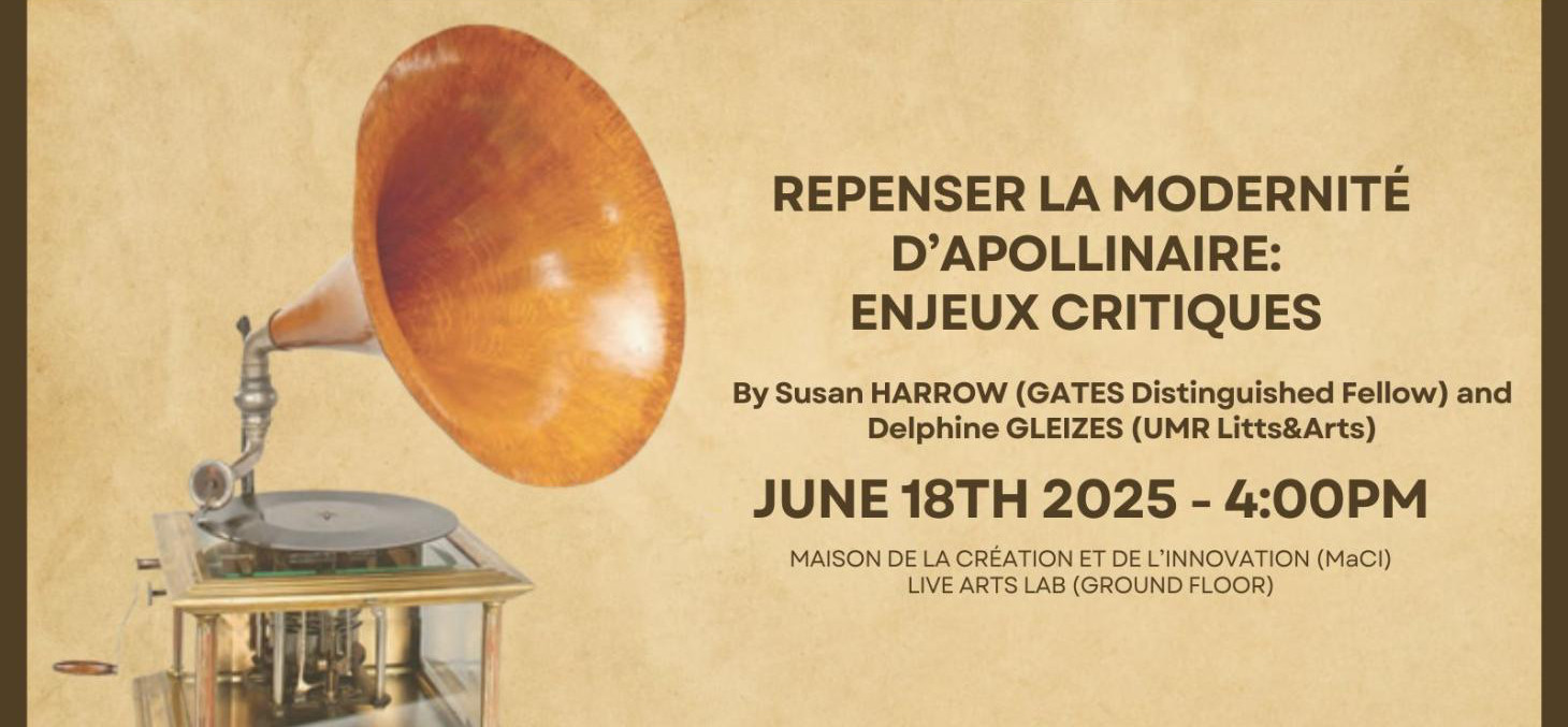 Bandeau d'annonce avec texte et photo d'un gramophone